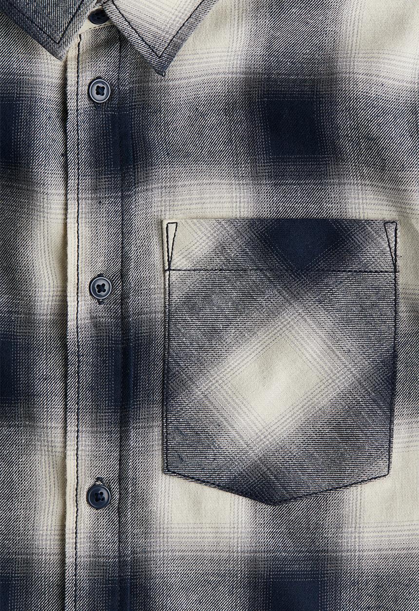 H&M - Cotton flannel shirt - blue checked