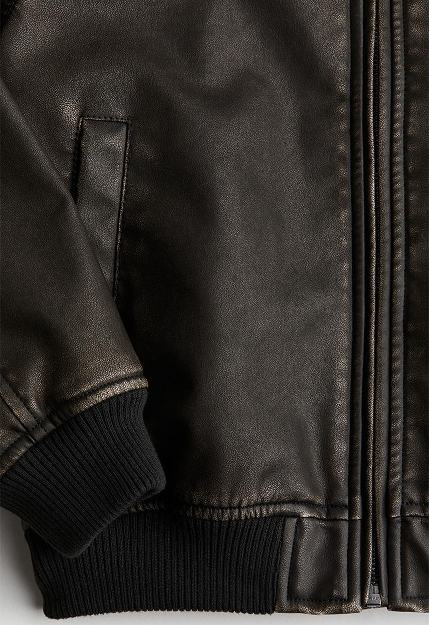 H&M - Coated bomber jacket - black