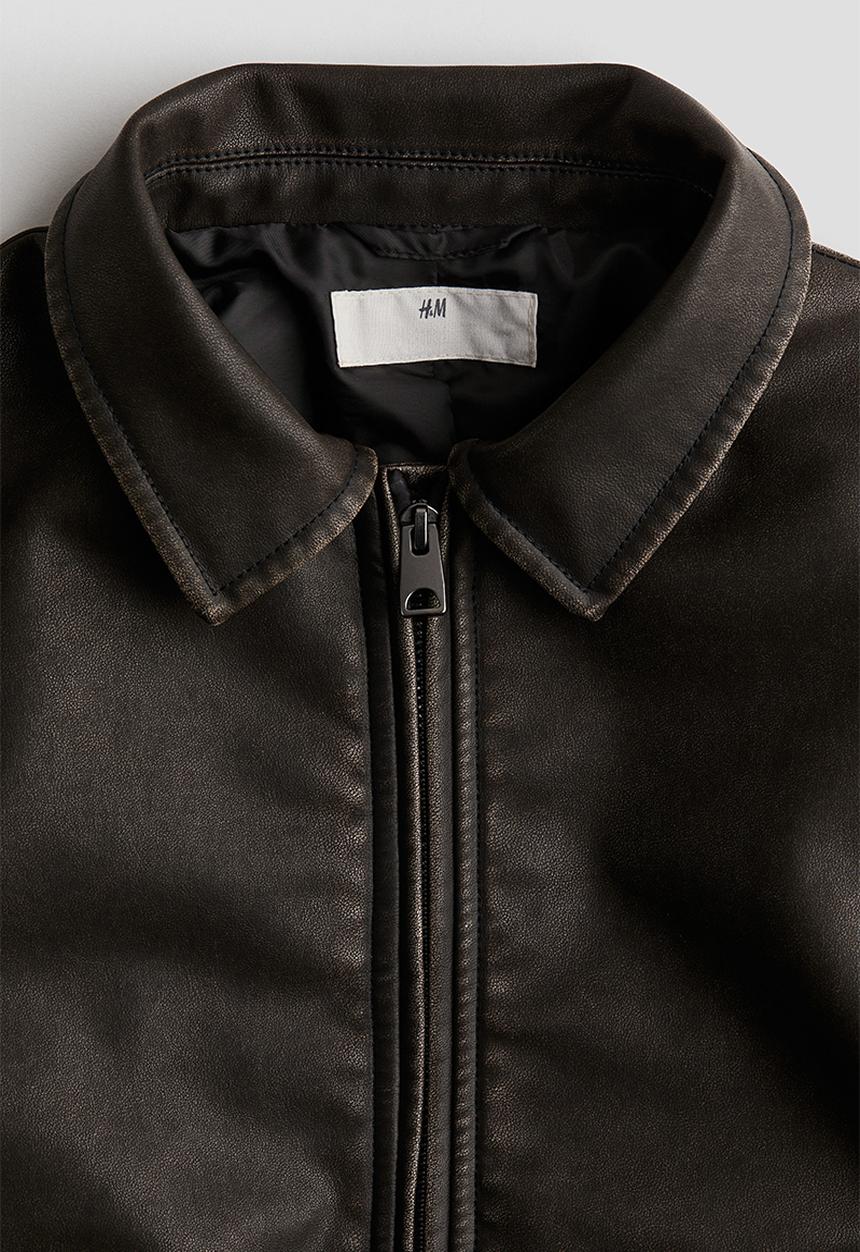 H&M - Coated bomber jacket - black