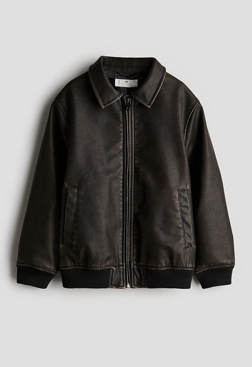 H&M - Coated bomber jacket - black