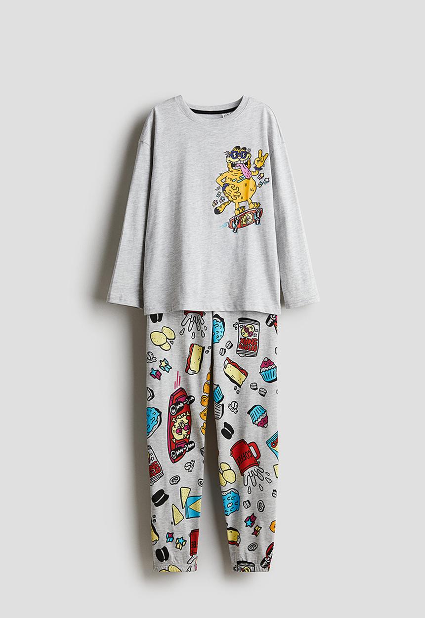 H&M - Printed cotton pyjamas - grey