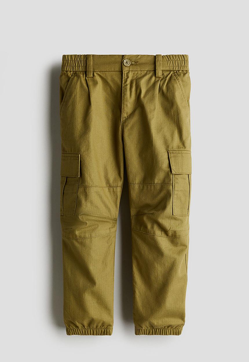 H&M - Twill cargo joggers - green