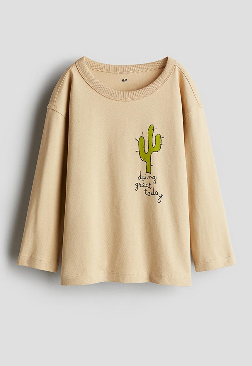 H&M - Long-sleeved T-shirt - beige