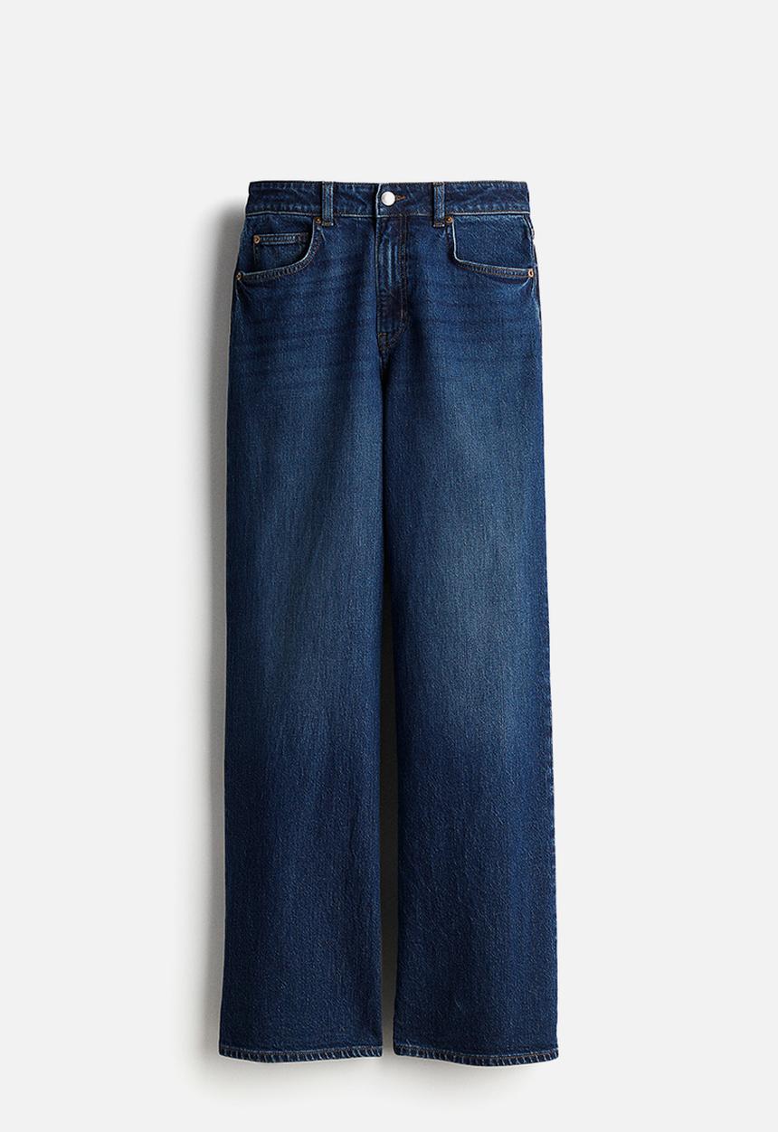 H&M - Wide high jeans - dark denim blue