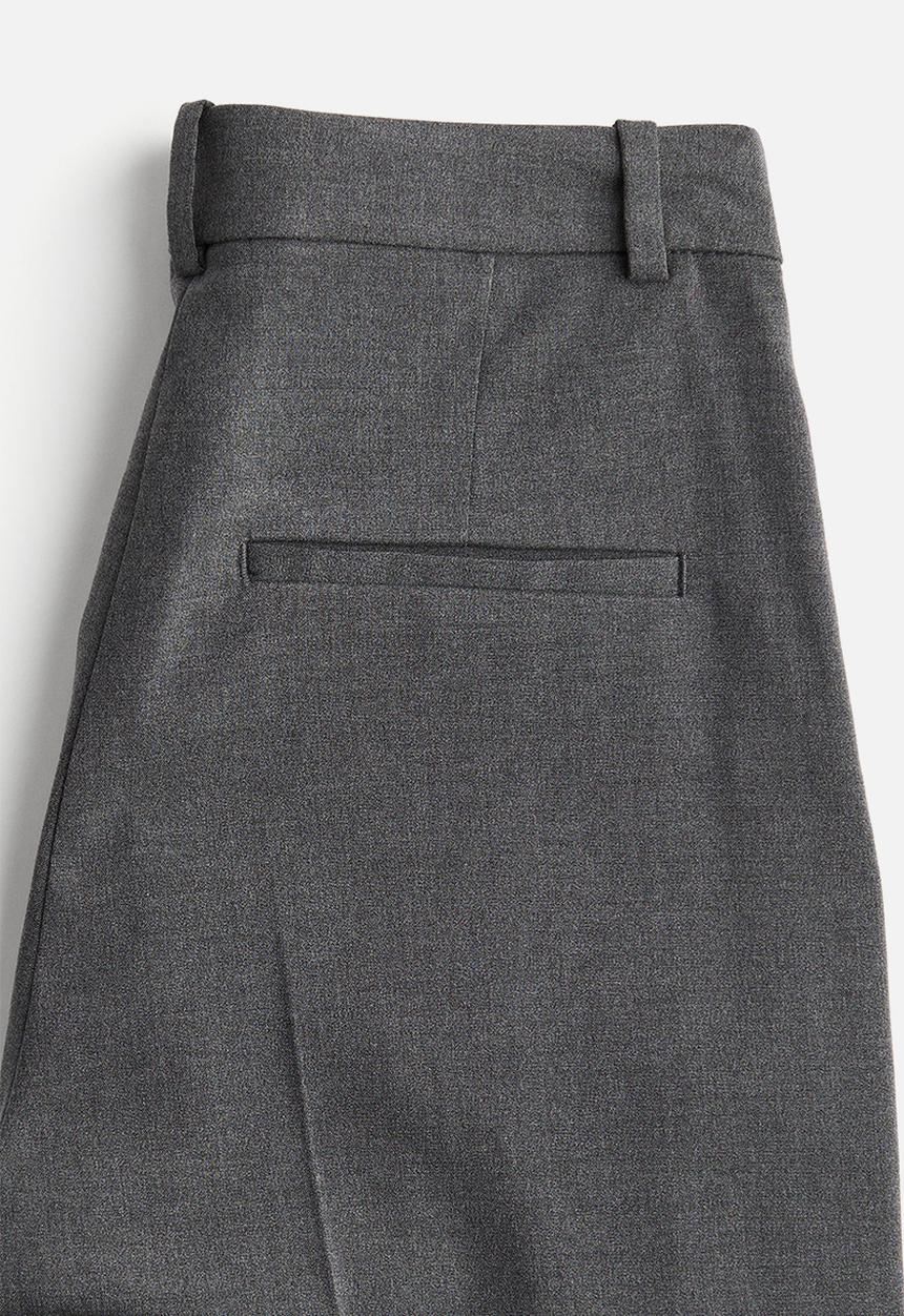 H&M - Wide trousers - grey marl 