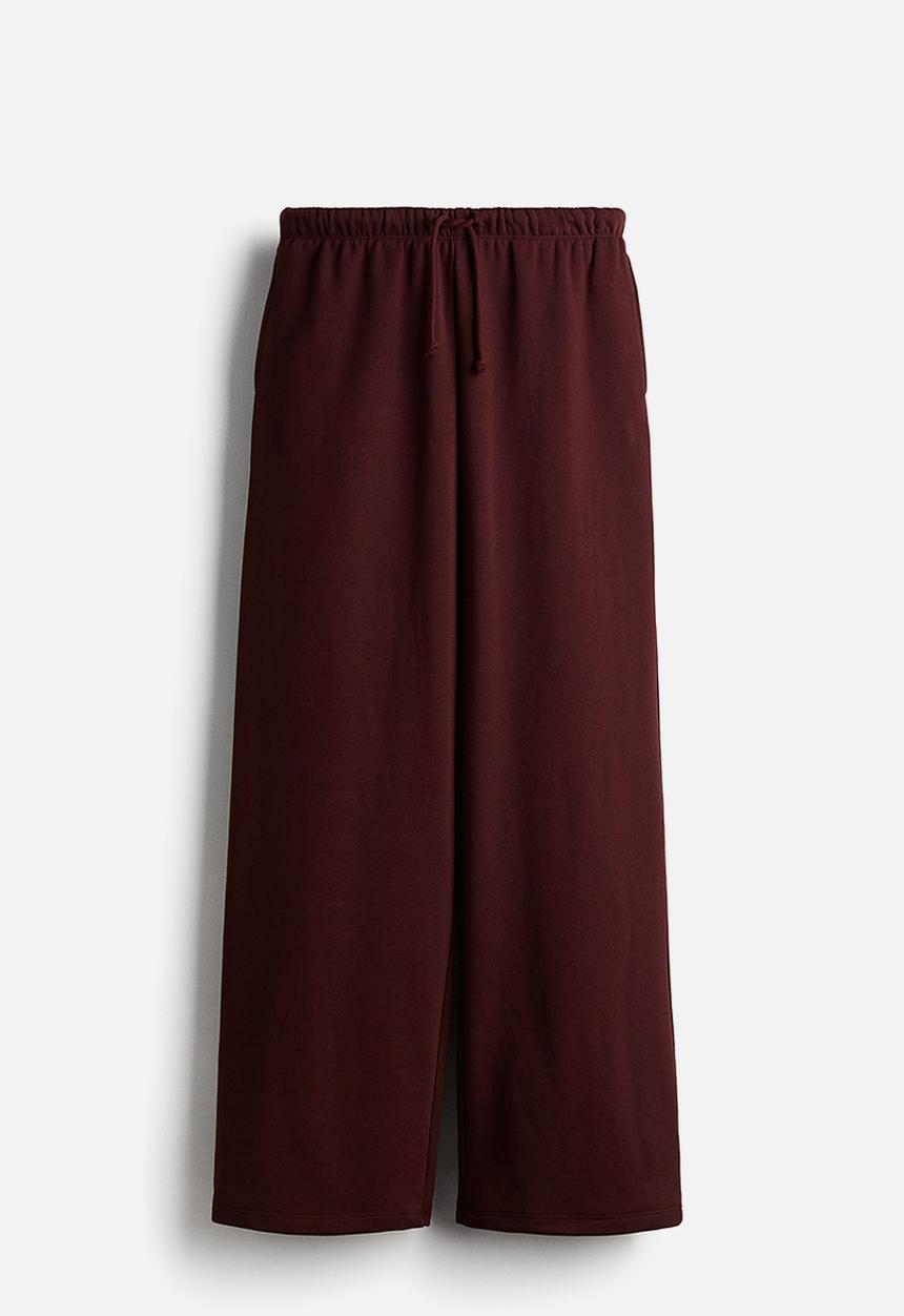 H&M - Wide joggers - burgundy