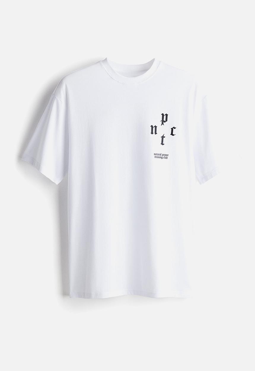 H&M - Loose fit sports top with drymove™ - white