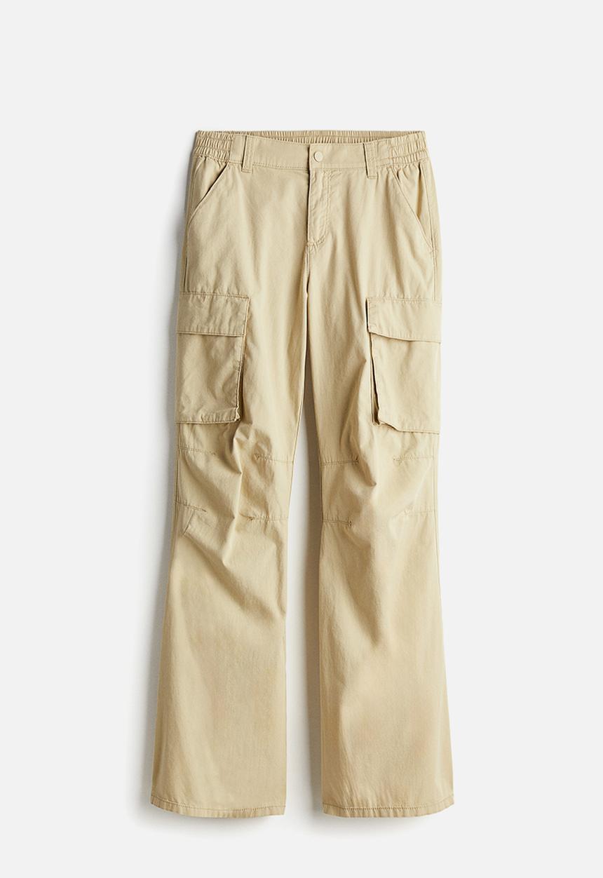 H&M - Canvas cargo trousers - light beige