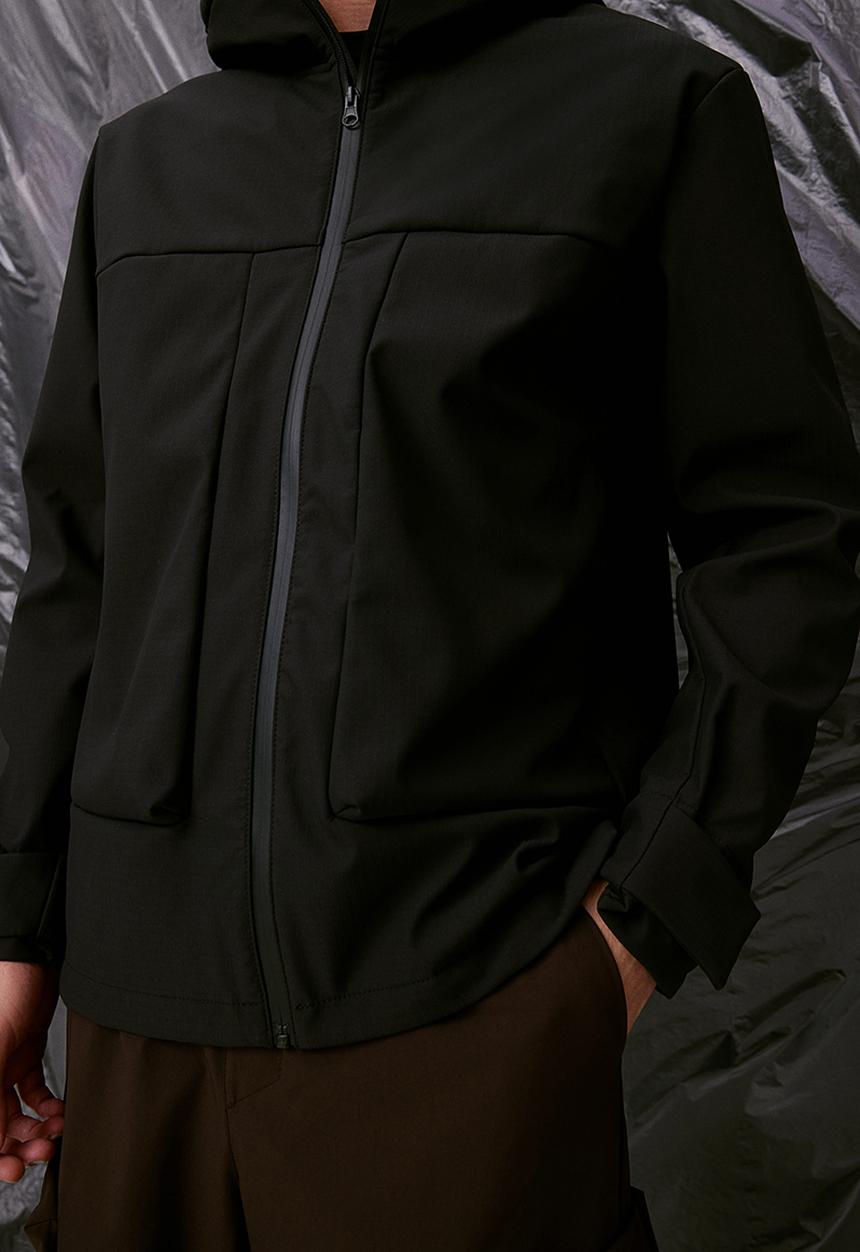 H&M - Regular fit water-repellent softshell jacket - black
