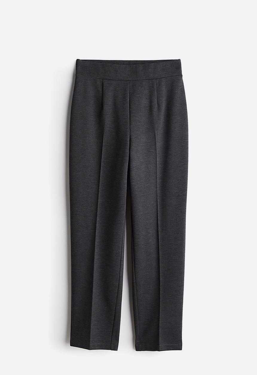 H&M - Tapered jersey trousers - dark grey marl