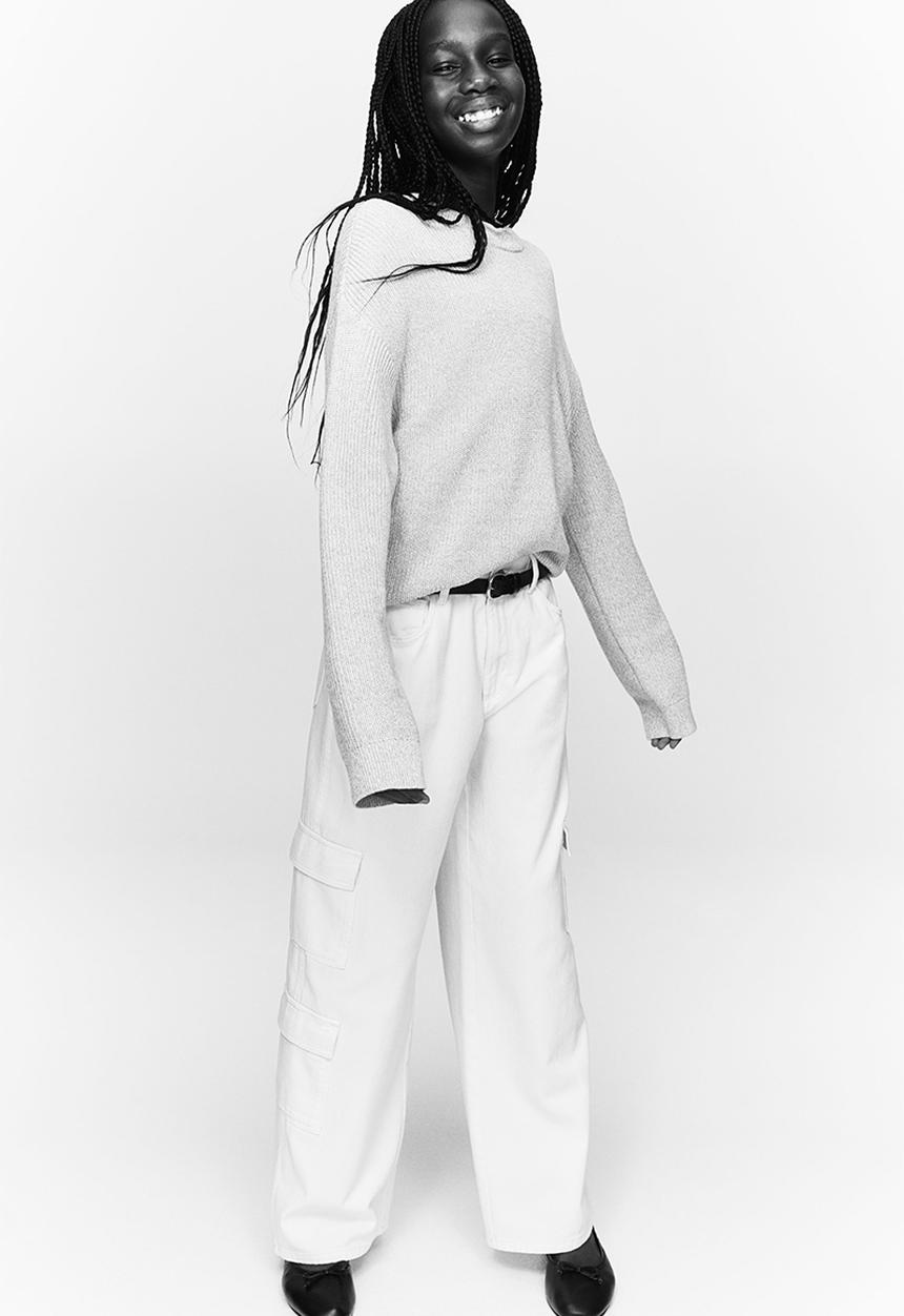 H&M - Rib-knit jumper - Light beige