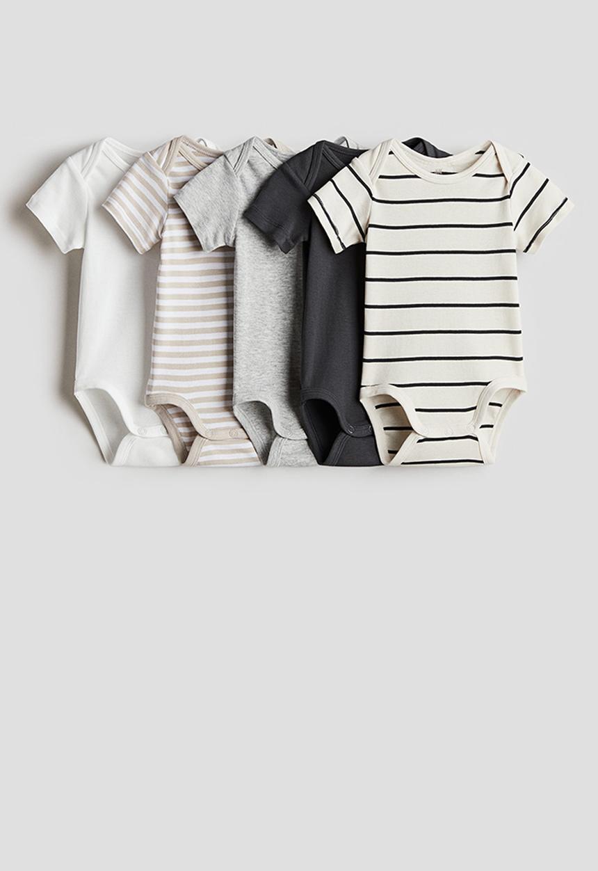 H&M - 5-Pack cotton bodysuits - multi