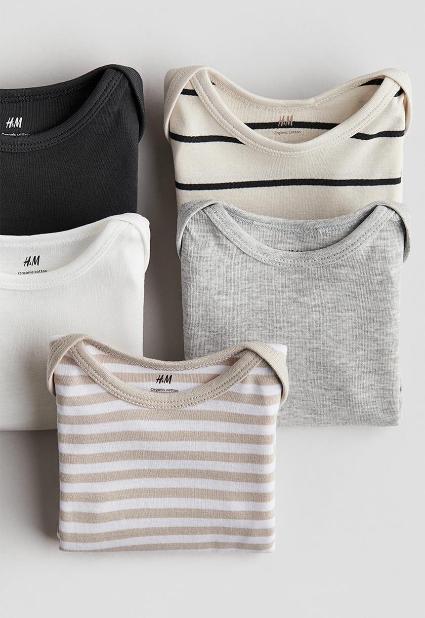 H&M - 5-Pack cotton bodysuits - multi