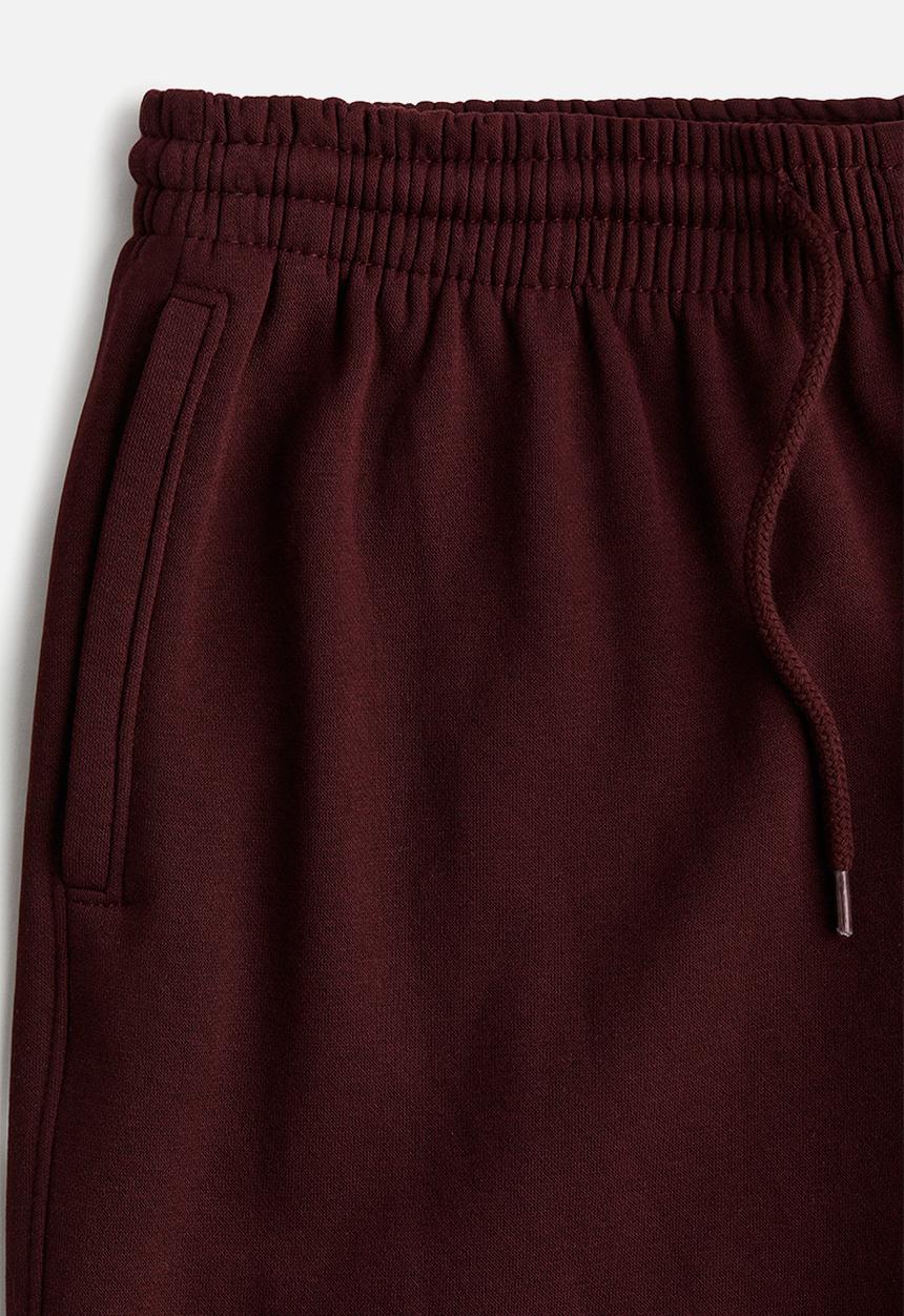 H&M - High-waisted joggers - dark red