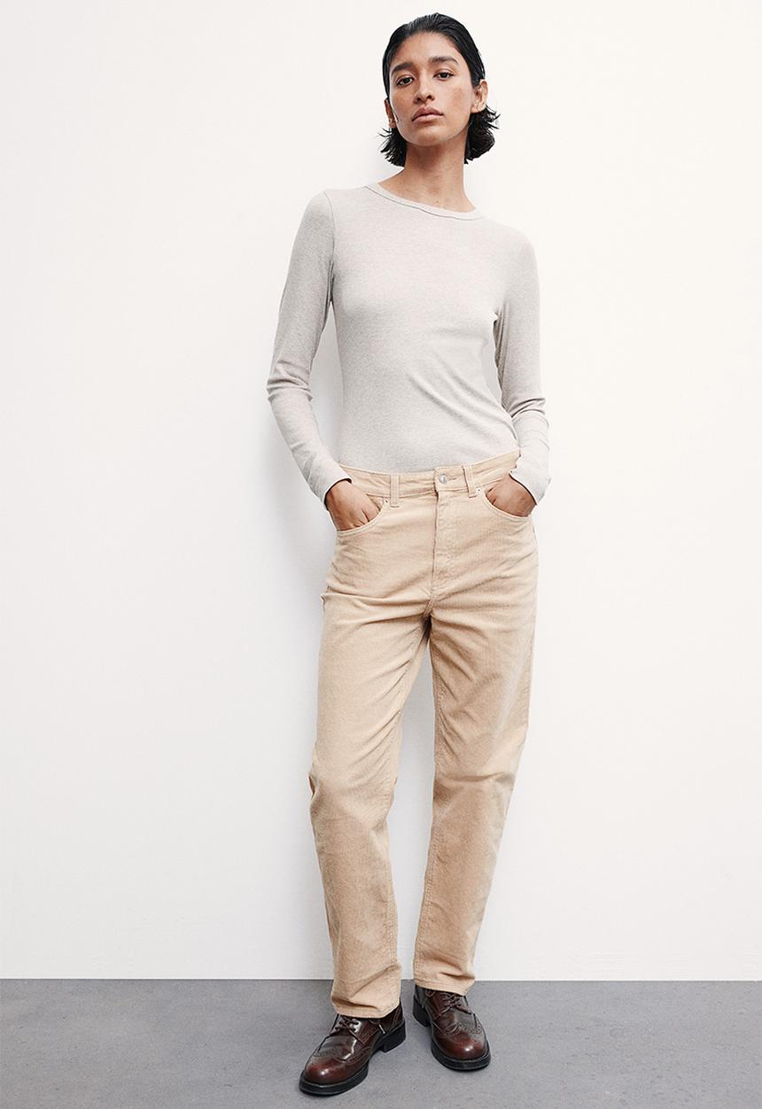 H&M - Corduroy trousers - beige