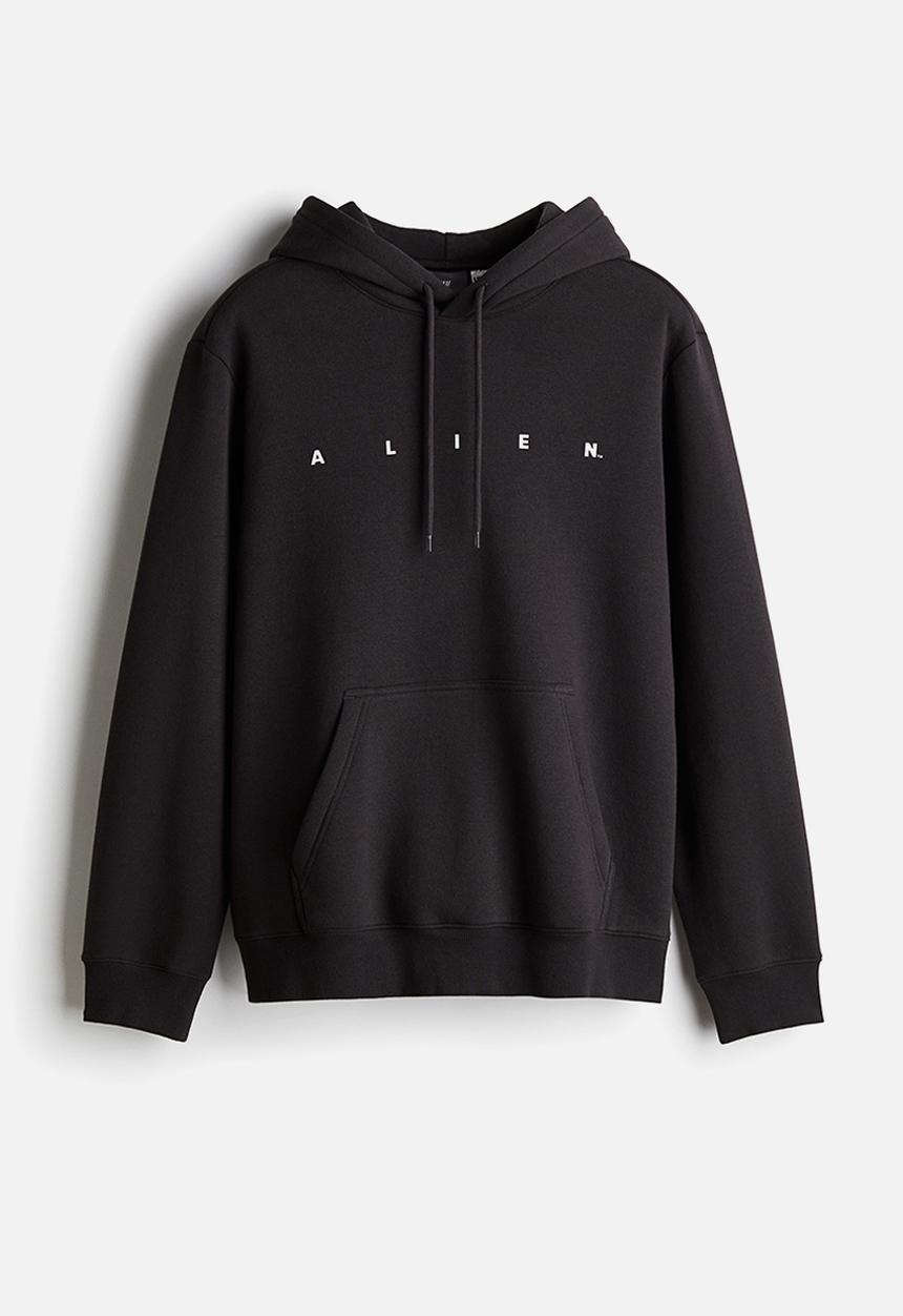H&M - Regular fit hoodie - black/alien