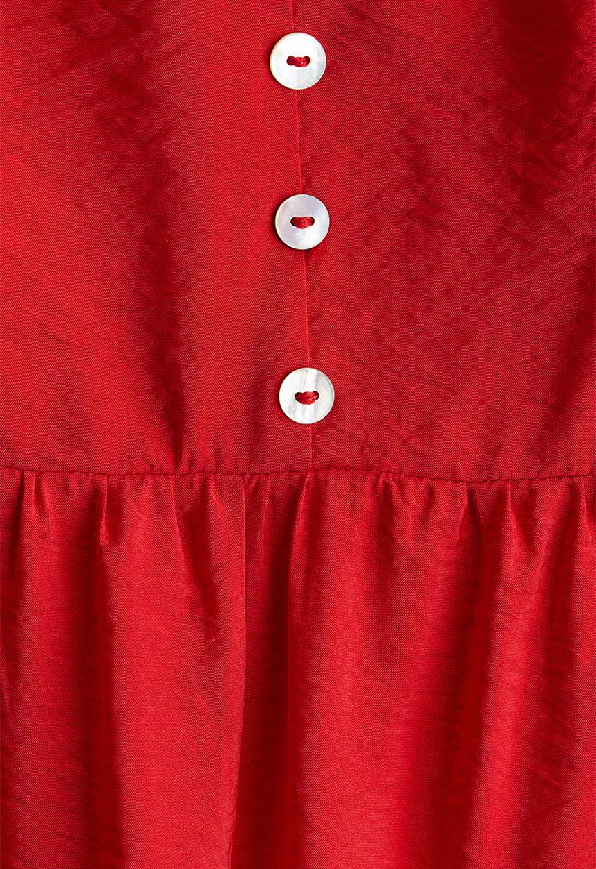 H&M - Button-front strappy dress - red