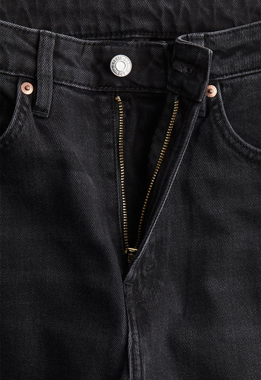 H&M - Curvy fit slim straight high ankle jeans - black