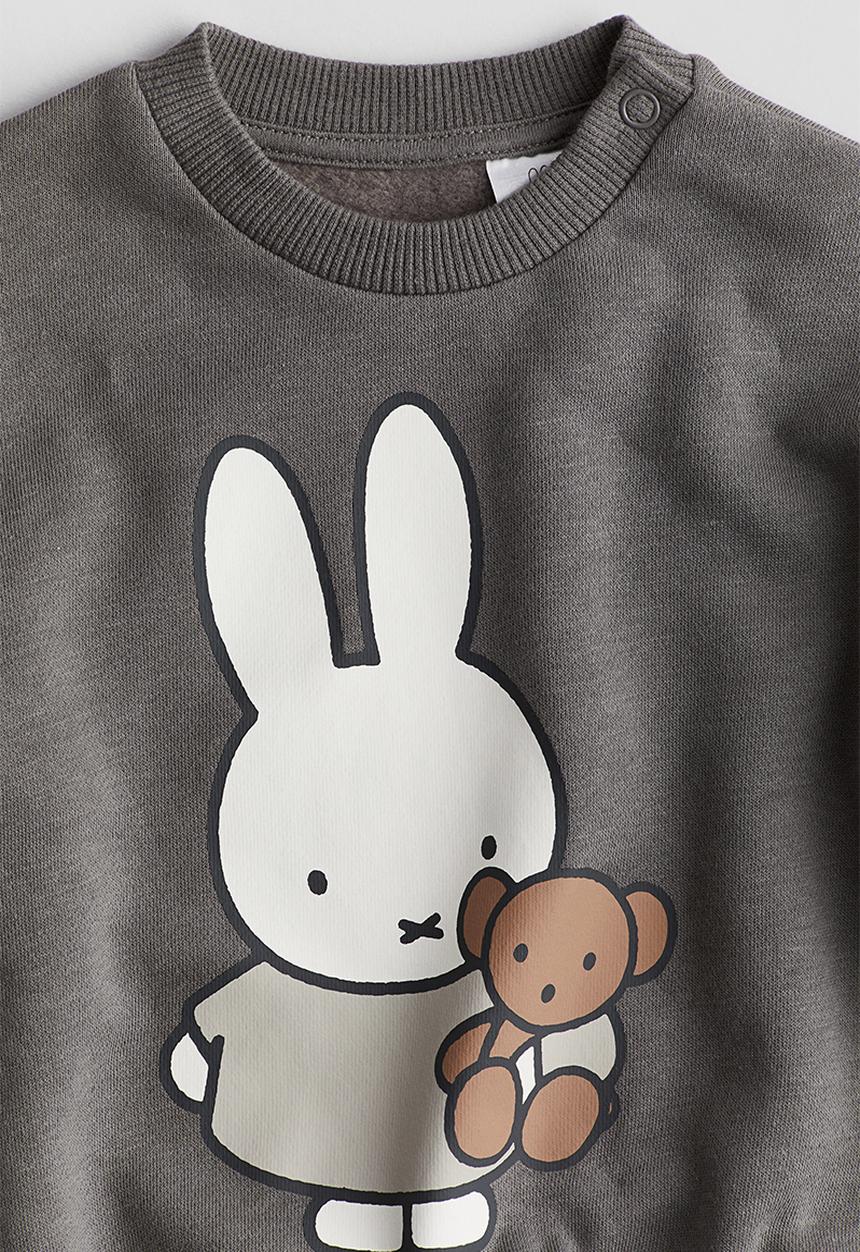 H&M - 2-Piece printed sweatshirt set - grey