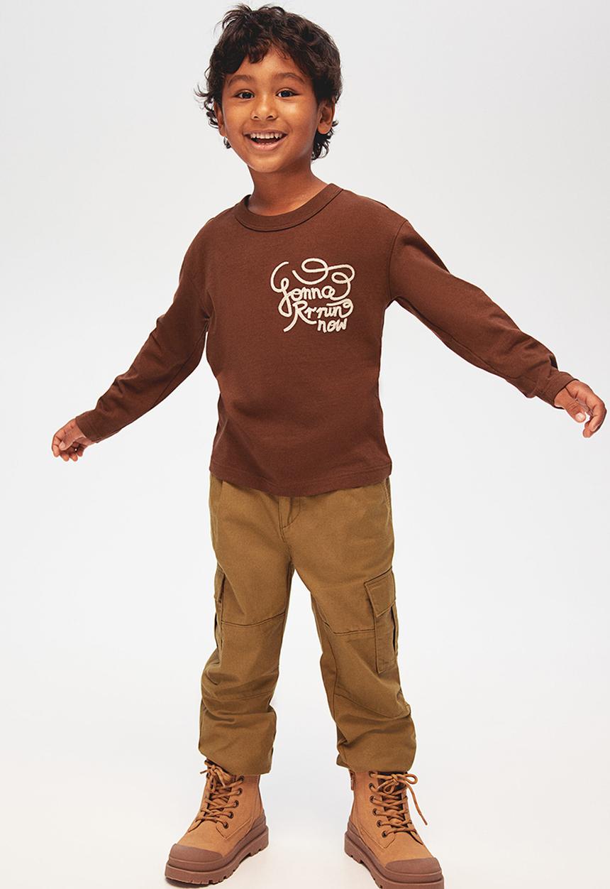 H&M - Long-sleeved t-shirt - brown