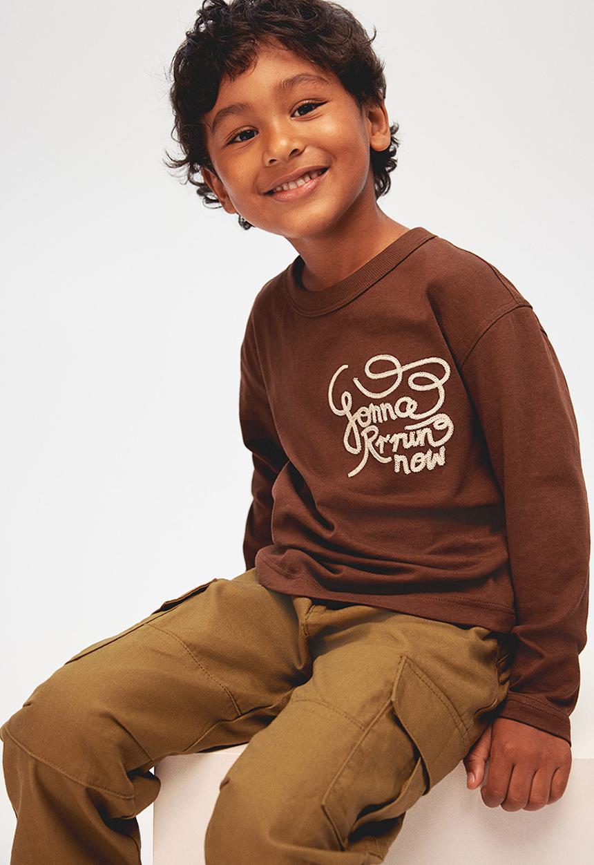 H&M - Long-sleeved t-shirt - brown