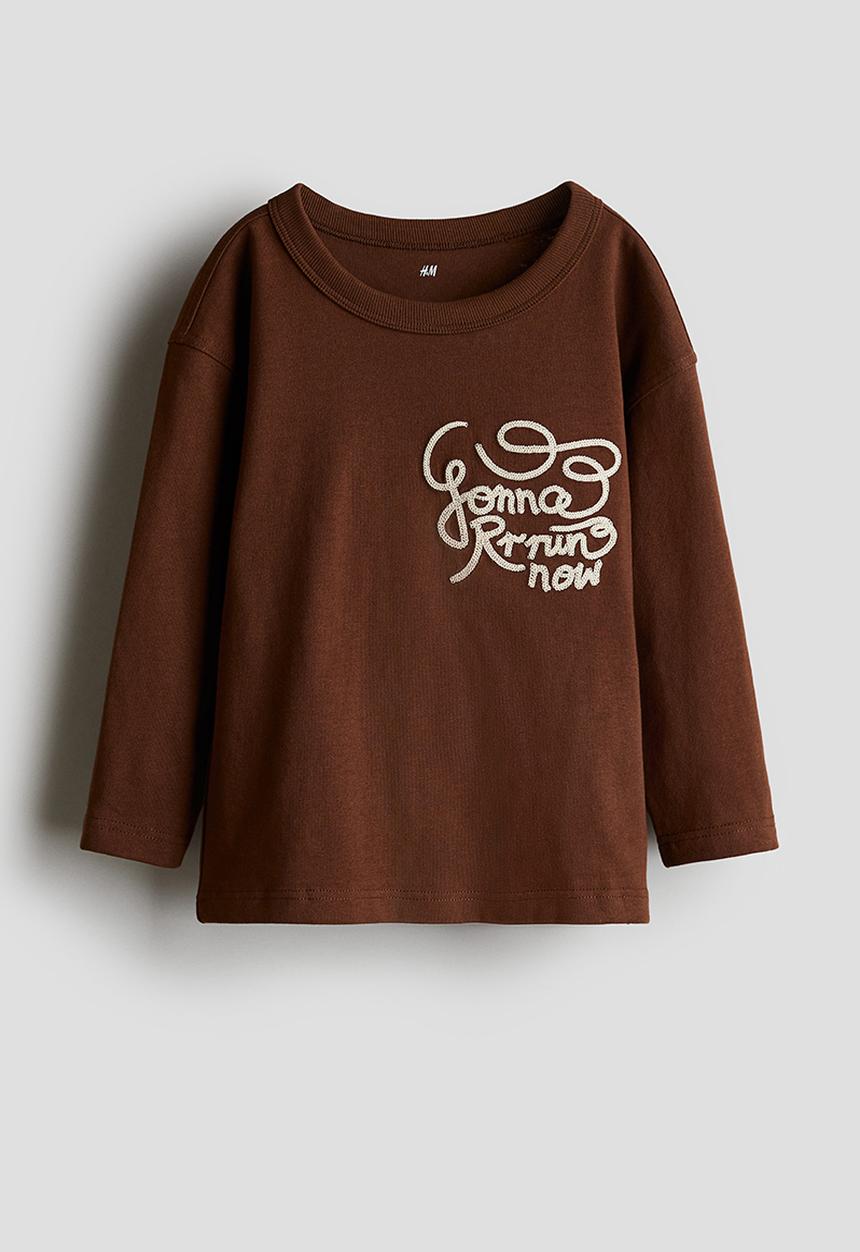 H&M - Long-sleeved t-shirt - brown