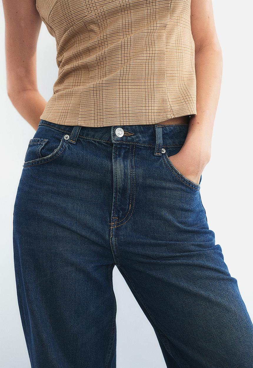 H&M - Wide high jeans - denim blue
