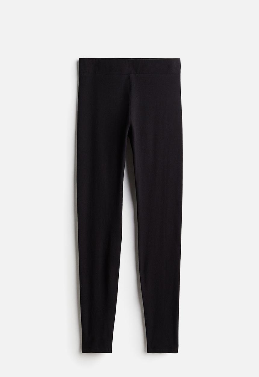 H&M - High-waisted leggings - black