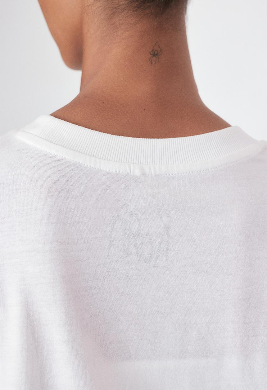H&M - Oversized printed t-shirt - white & korn