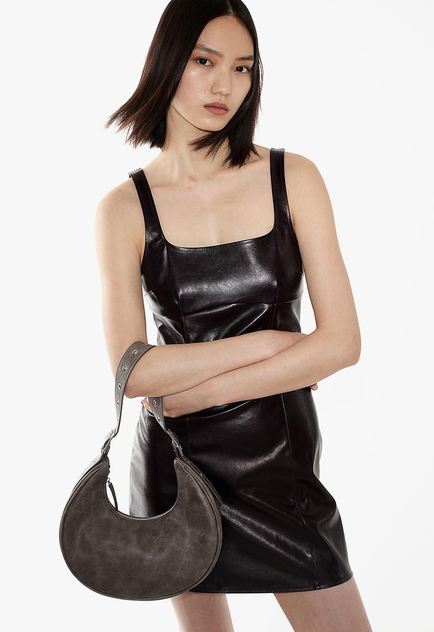 H&M - Flared-skirt dress - burgundy