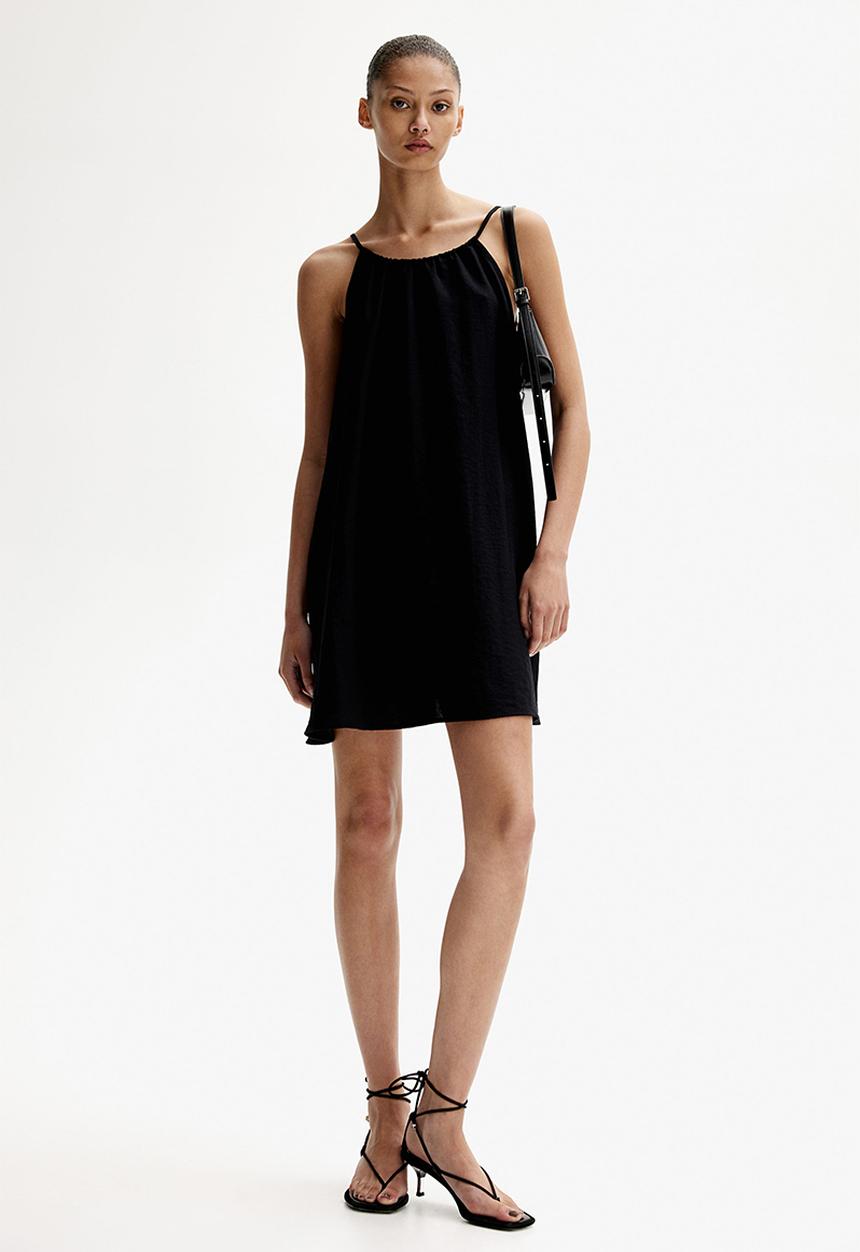 H&M - A-line throw-on dress - black