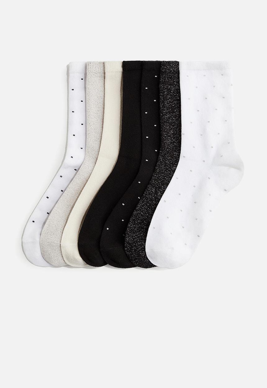 H&M - 7-Pack socks - white/spotted