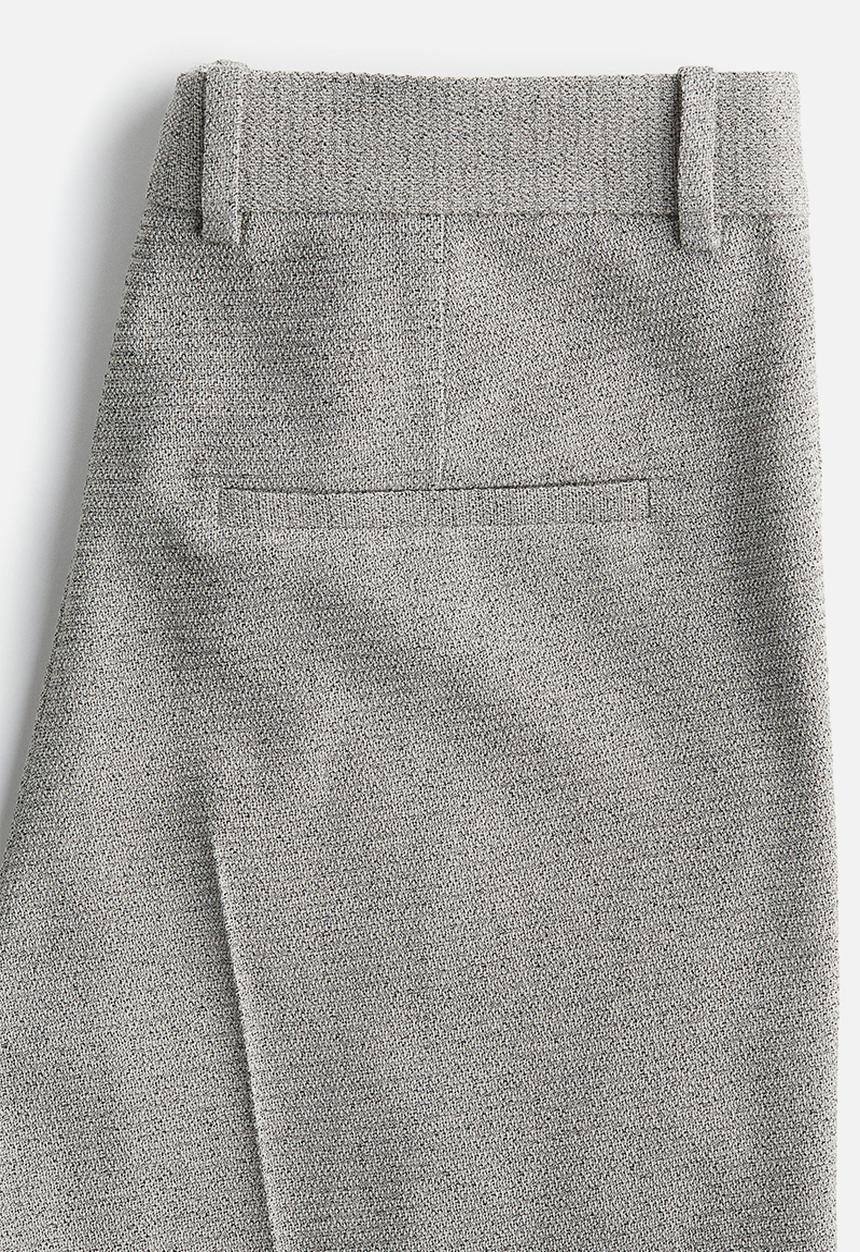 H&M - H&M Studio: Wool-blend tailored trousers - light greige marl