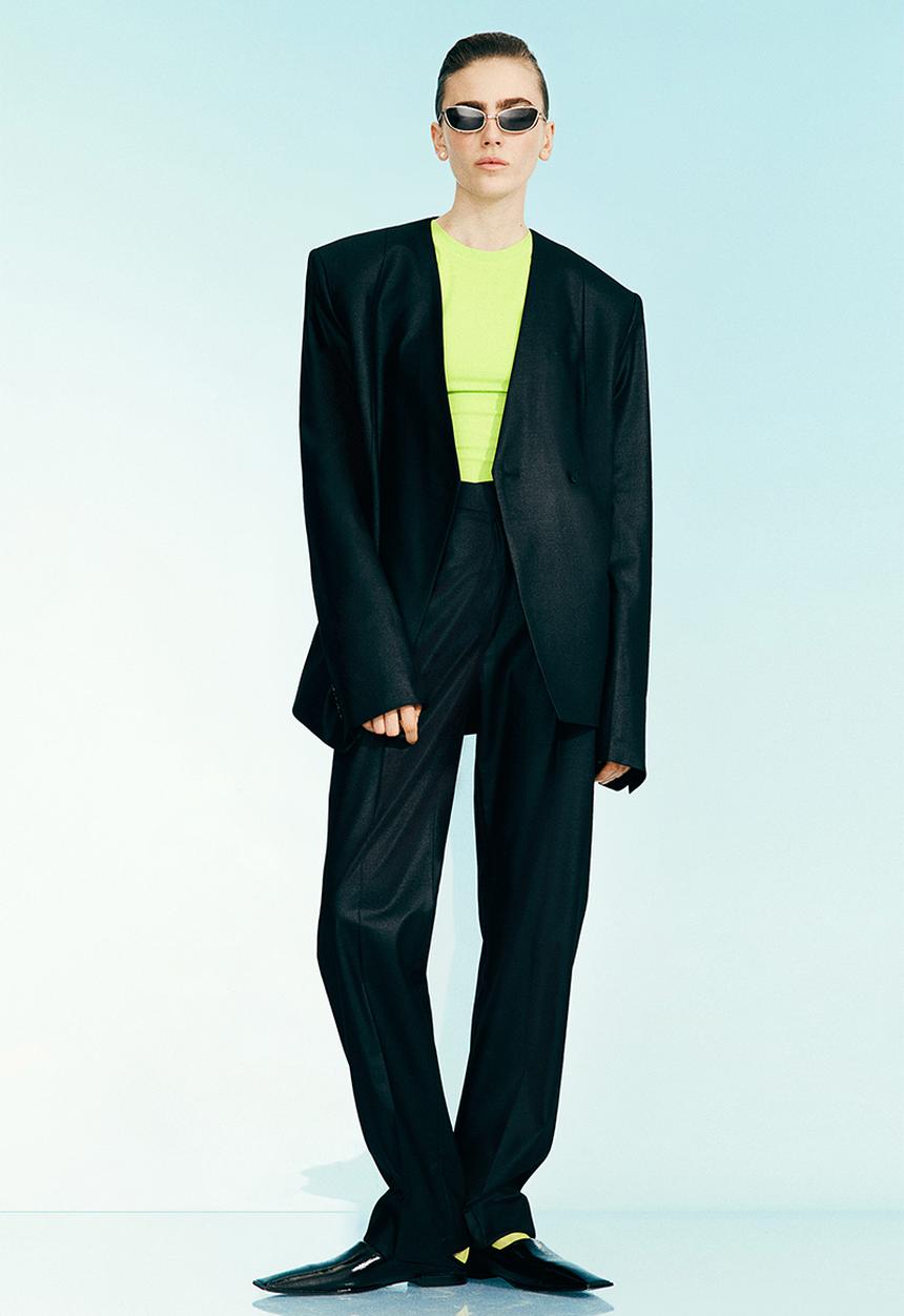 H&M - H&M Studio: Wool-blend wrapover-waist trousers - black
