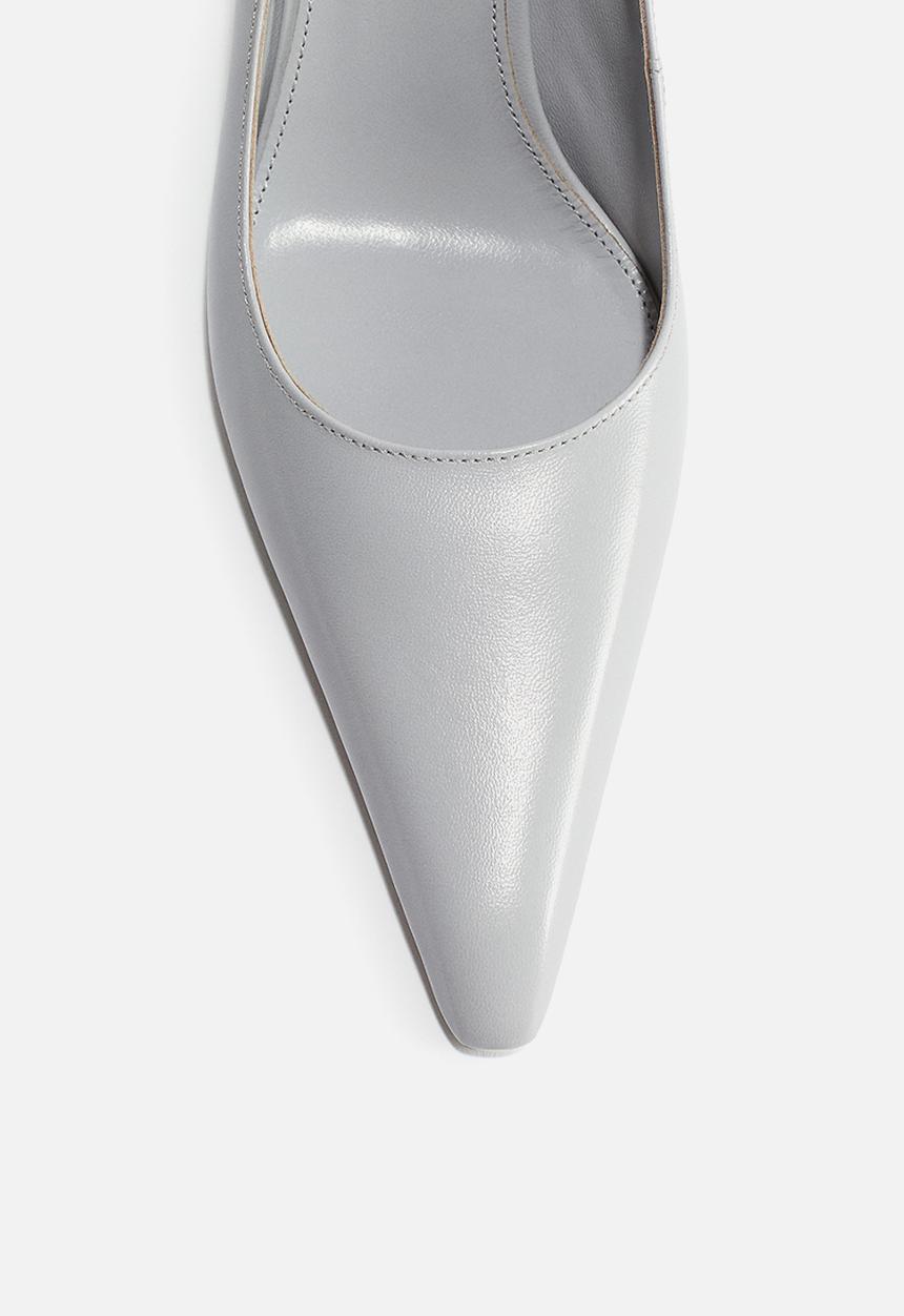 H&M - H&M Studio: Leather court shoes - light grey