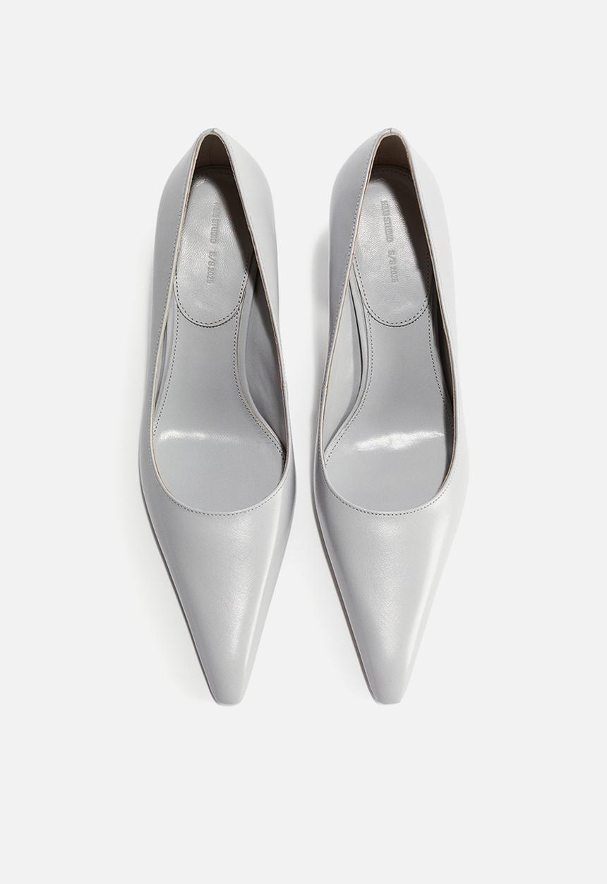 H&M - H&M Studio: Leather court shoes - light grey