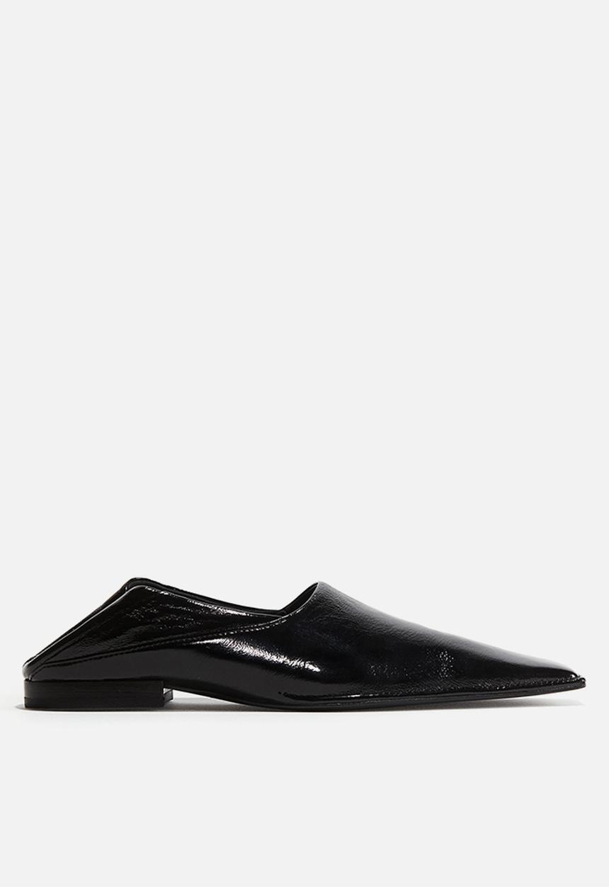 H&M - H&M Studio: Square-toe leather loafers - black