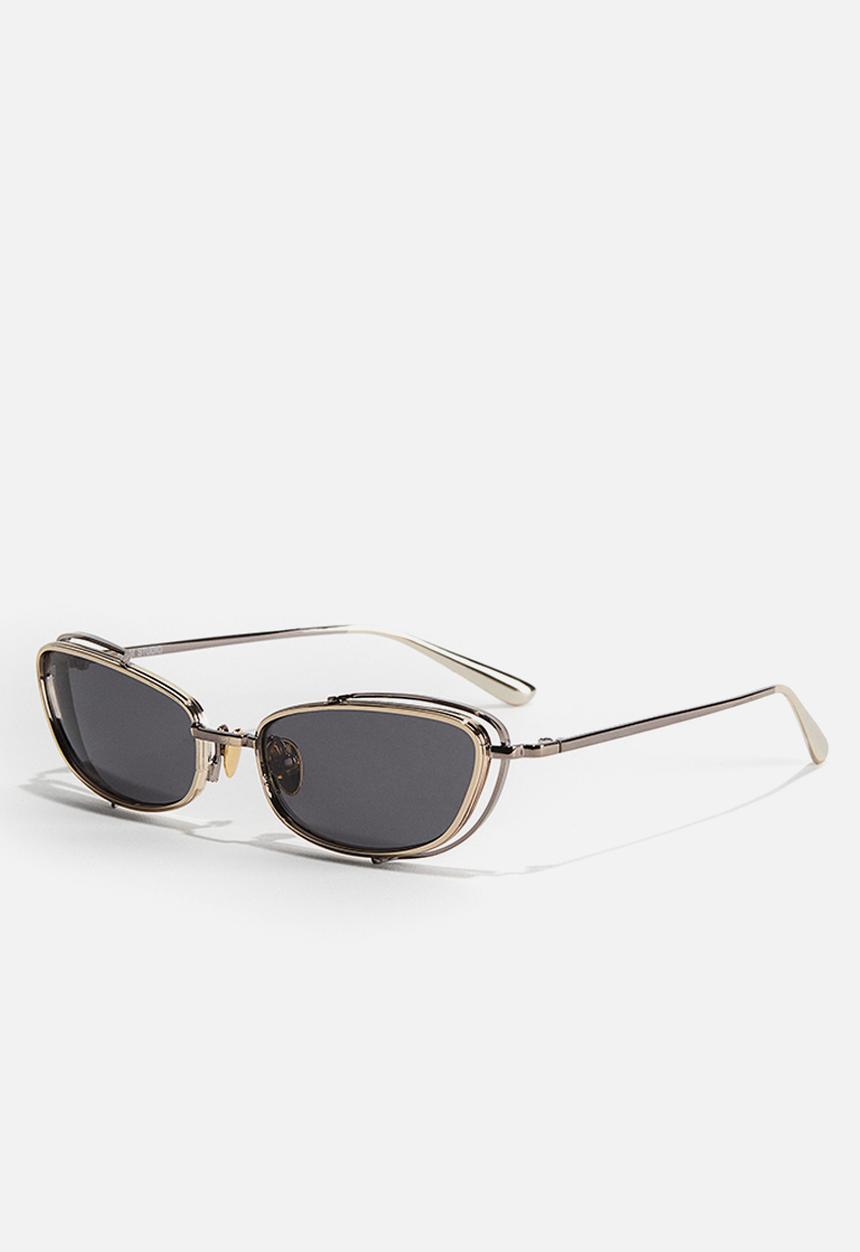 H&M - H&M Studio: Two-toned oval sunglasses - gold-coloured & silver