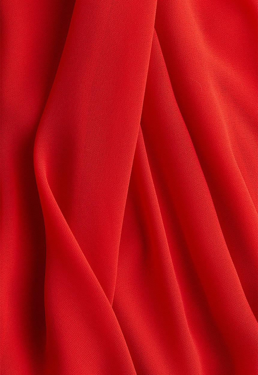 H&M - H&M Studio: Draped chiffon dress - red