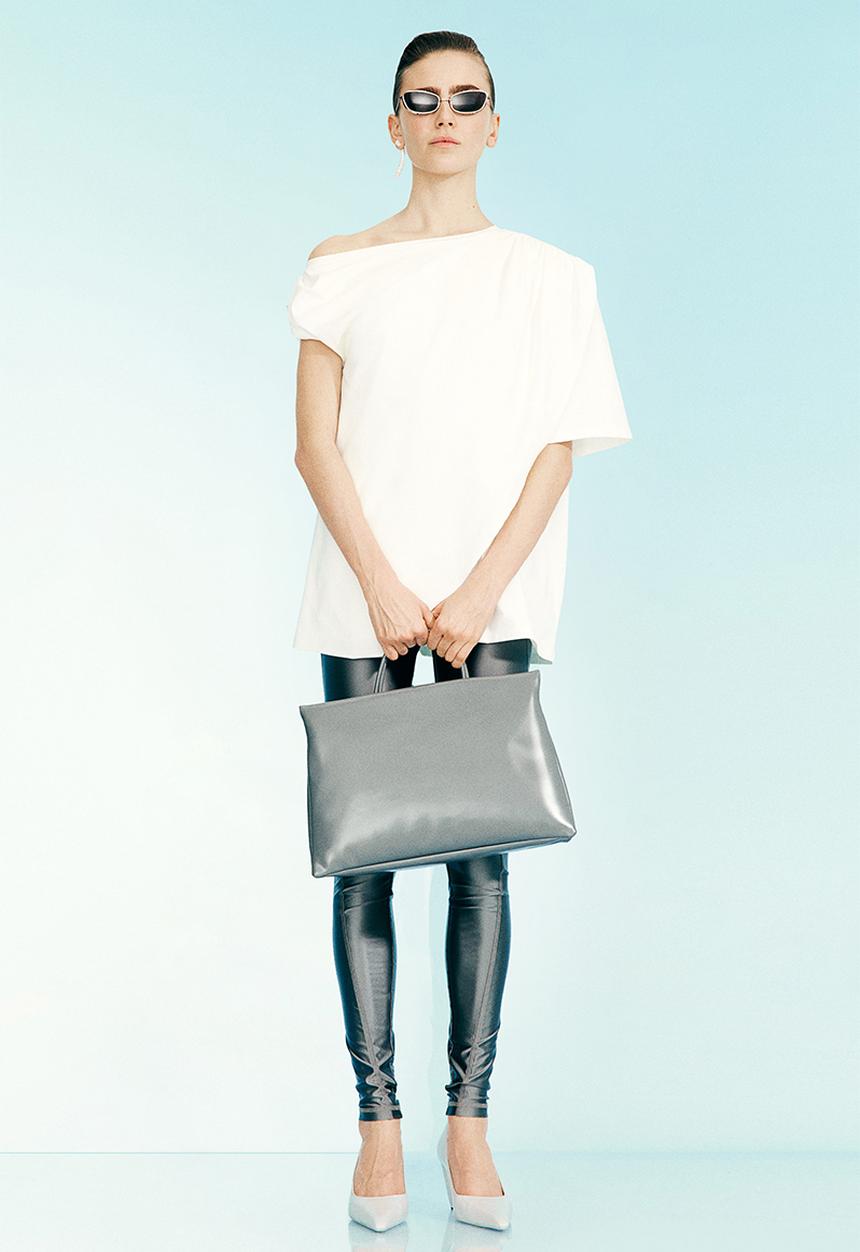 H&M - H&M Studio: Draped asymmetric top - white