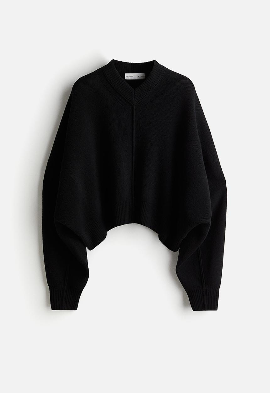 H&M - H&M Studio: Slouchy wool jumper - black