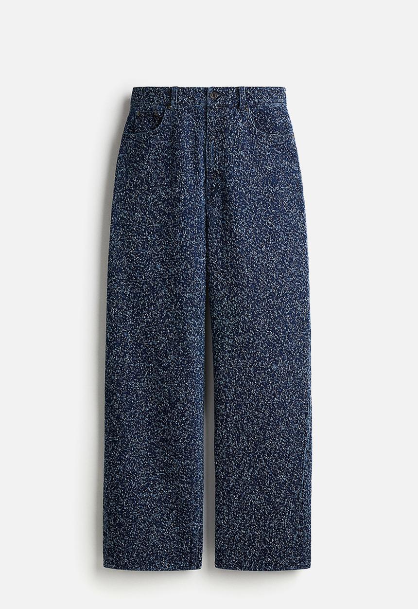 H&M - H&M Studio: Wide bouclé denim jeans - denim blue