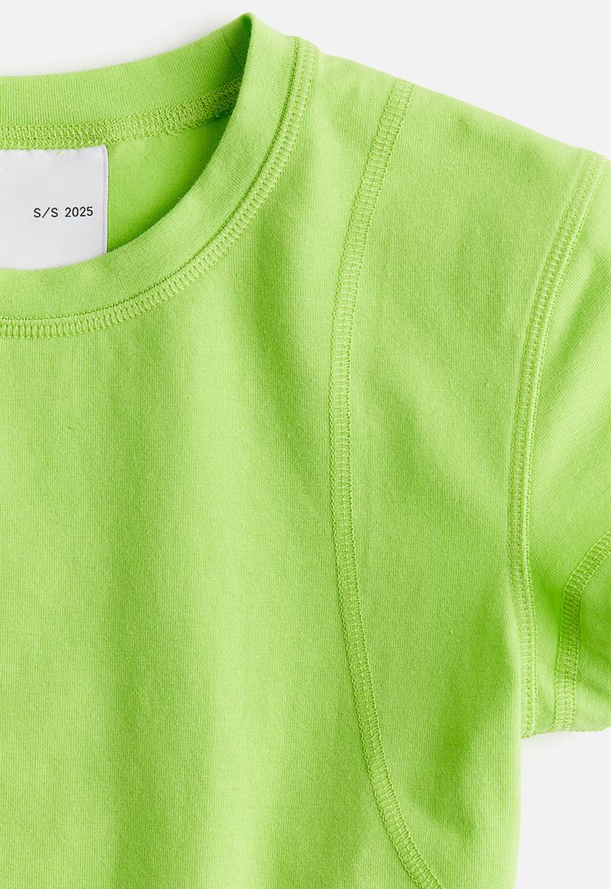 H&M - H&M Studio: Flatlock-seam t-shirt - lime green