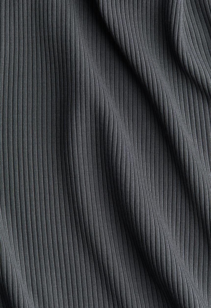 H&M - H&M Studio: Ribbed viscose vest top - dark grey