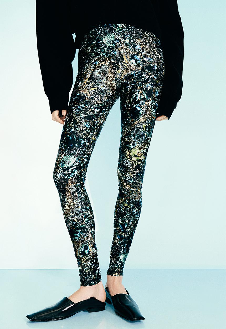 H&M - H&M Studio: Flatlock-seam leggings - black jewellery 
