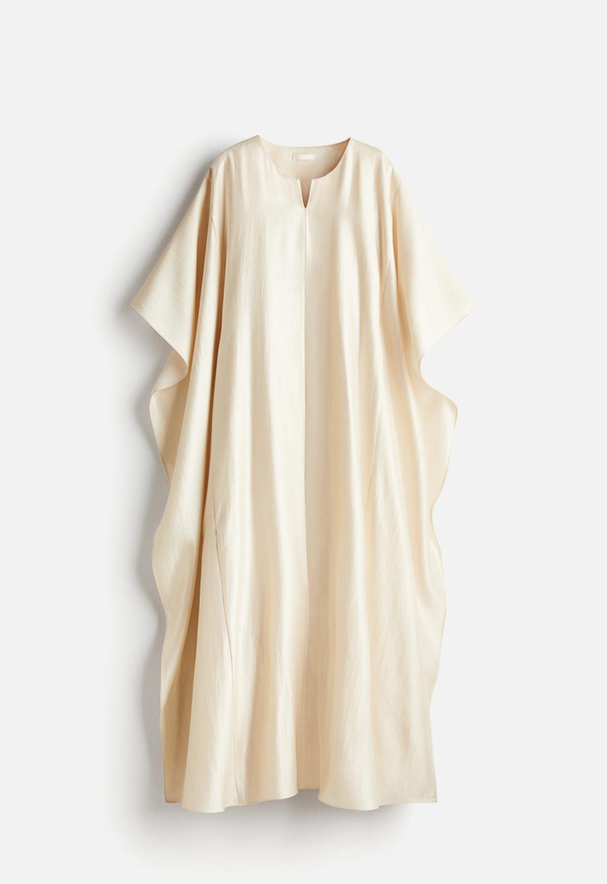 H&M - Shimmering kaftan dress - light beige