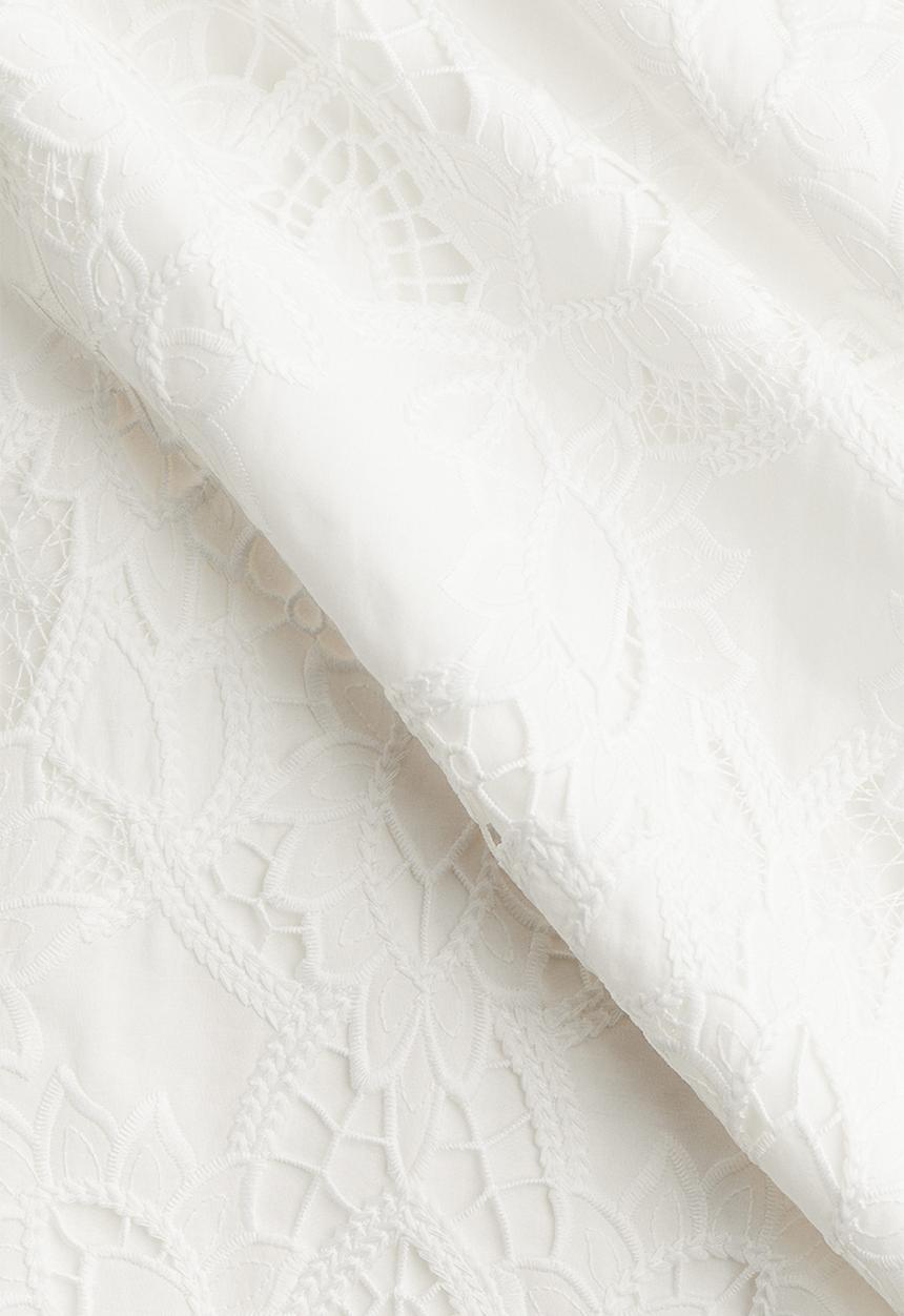 H&M - Broderie anglaise trousers - white
