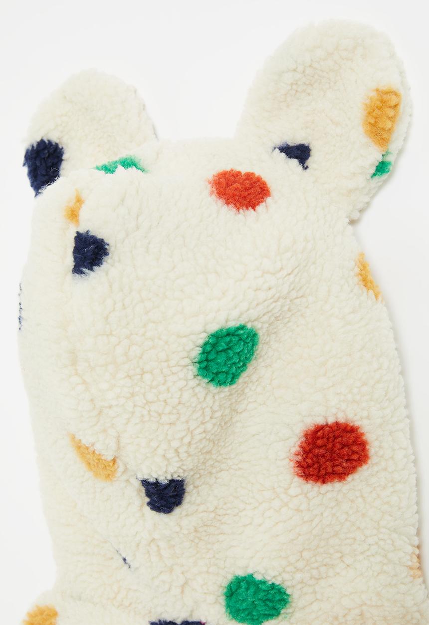 Pop Candy - Polka dot fleece jacket - ecru
