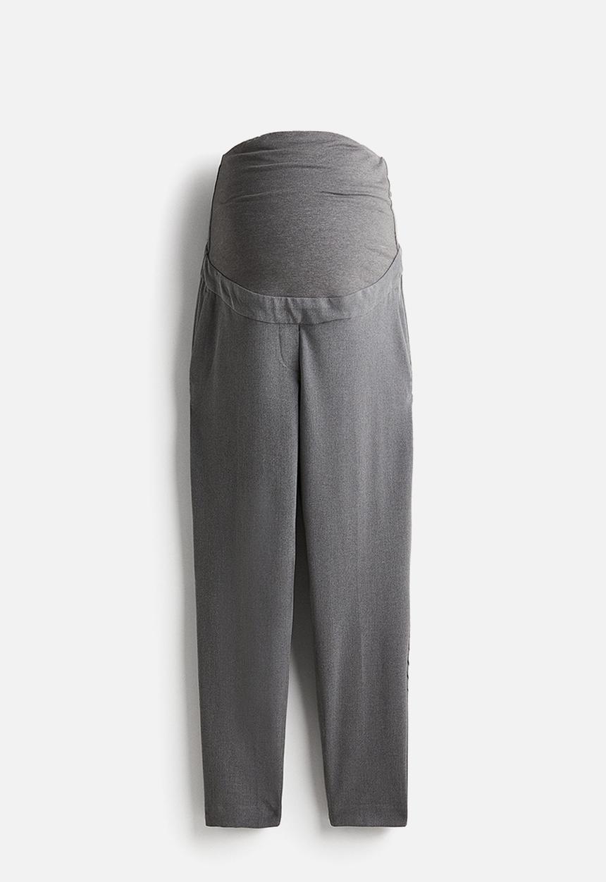 H&M - Mama tailored trousers - grey marl 
