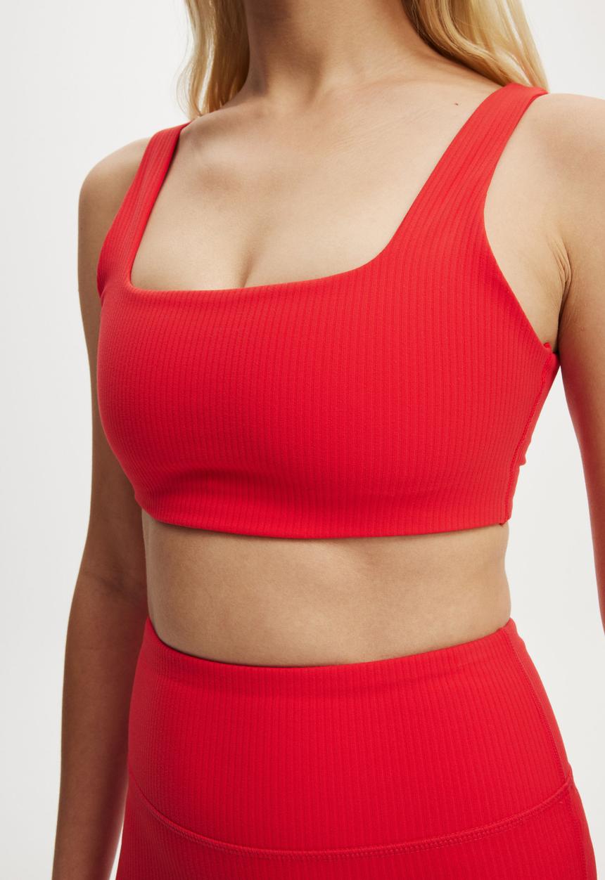 Cotton On - Reform Rib Crop - Raspberry